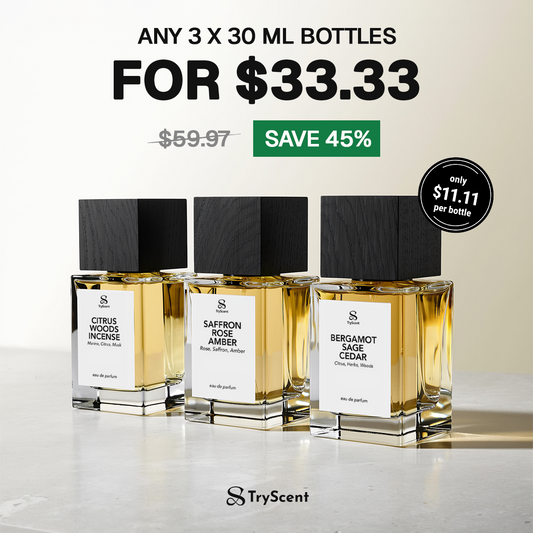 3 x 30ml Perfume Bottles