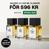 3 kpl 100 ml:n hajuvettä sisältäviä pulloja