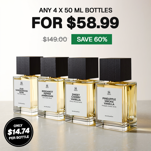 4X 50ml Perfume Bottles