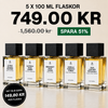 5X 100ml Parfymflaskor