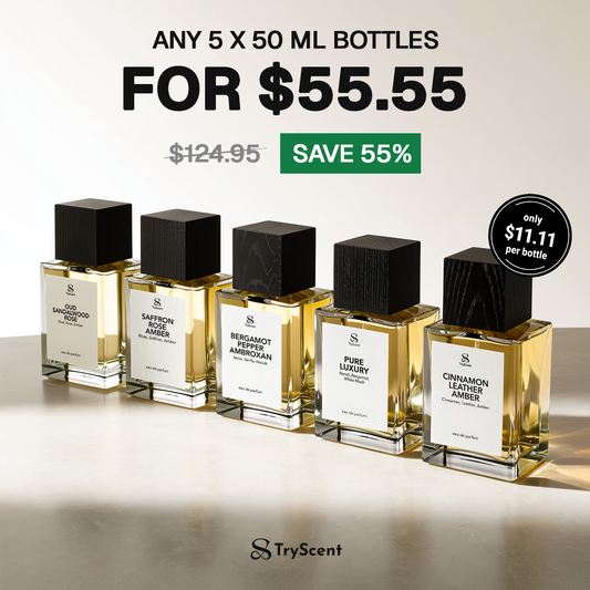 5 x 50ml Perfume Bottles