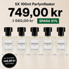 5X 100ml Parfymflaskor