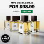 6X 100ml Parfymeflasker