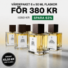 6 kpl 50 ml:n hajuvettä sisältäviä pulloja