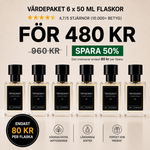 6 × 50 ml Mystikparfymflaskor