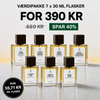 7 stk. 30 ml parfymeflasker