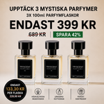 Mystiske parfymer – 3 x 100 ml parfymeflasker