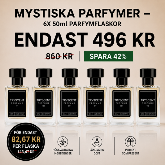 Mystiska Parfymer – 6X 50ml Parfymflaskor