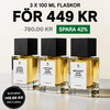 3 stk. 100 ml parfumeflasker