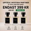 Mystiske parfumer – 3 stk. 100 ml parfumeflasker